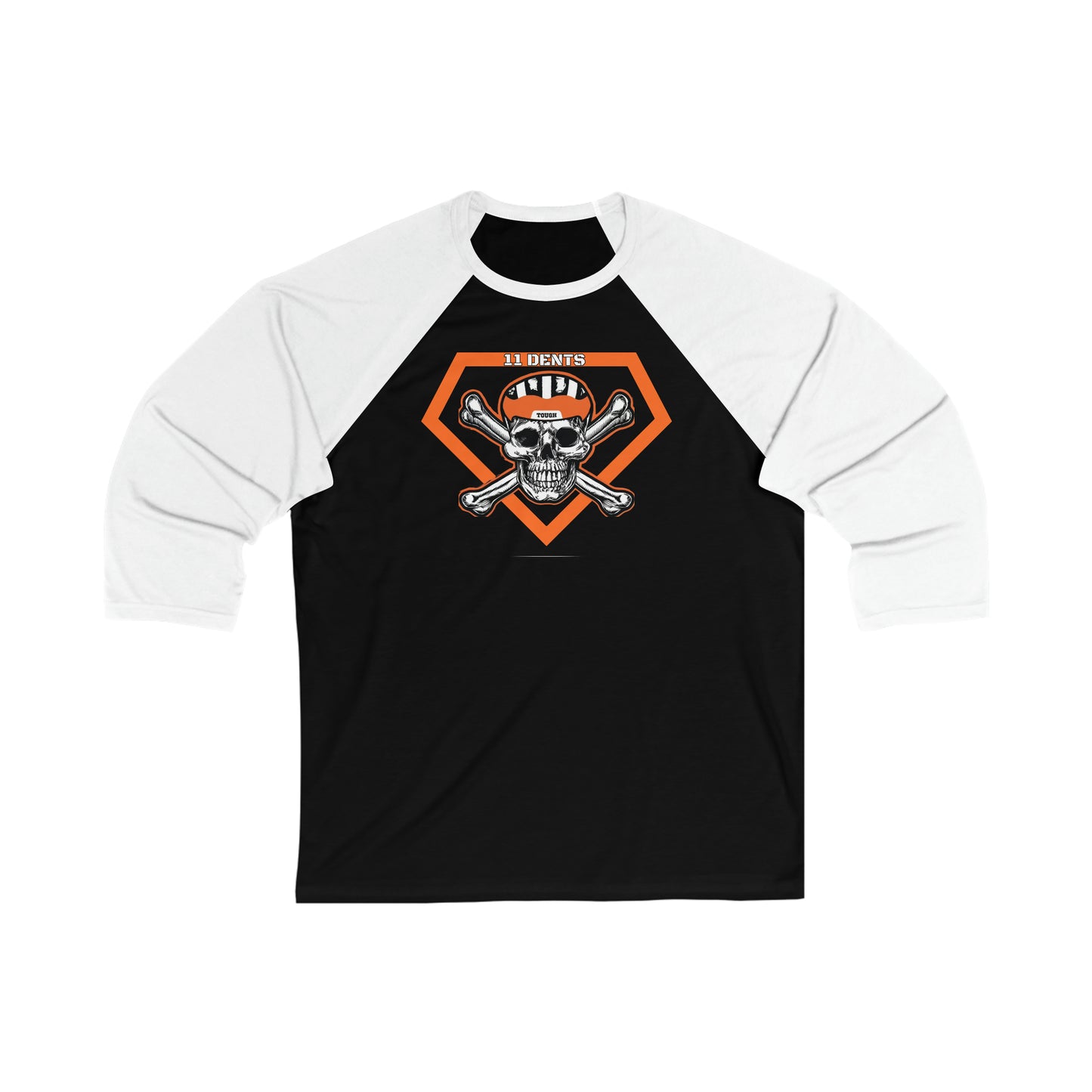 Super Skull Unisex 3\4 Sleeve Baseball Tee