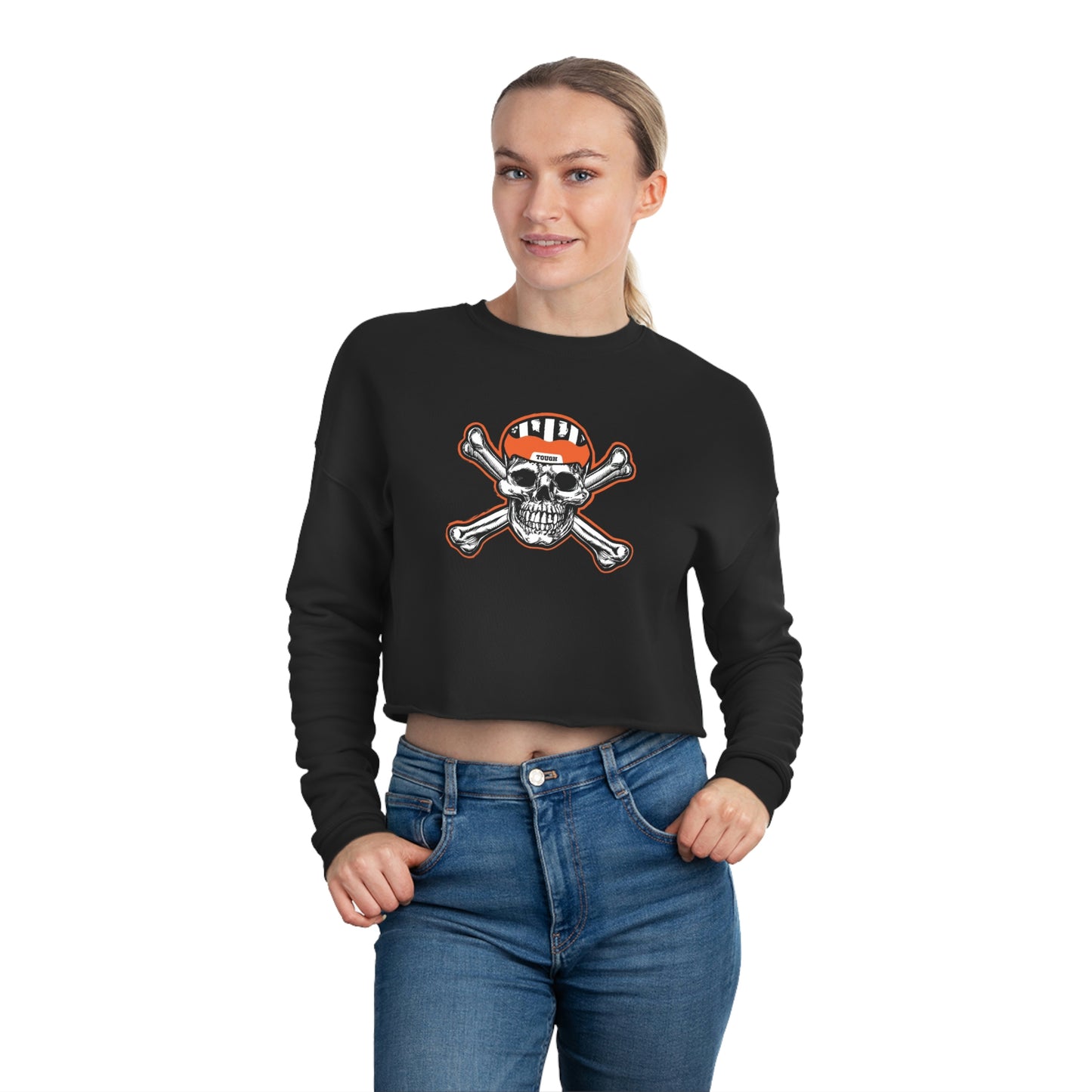 Women's Skull Cropped Sweatshirt