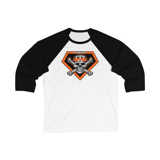 Super Skull Unisex 3\4 Sleeve Baseball Tee