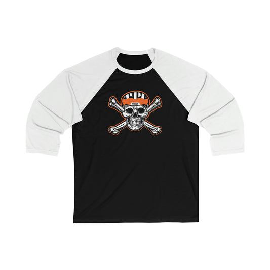 Skull Unisex 3\4 Sleeve Baseball Tee